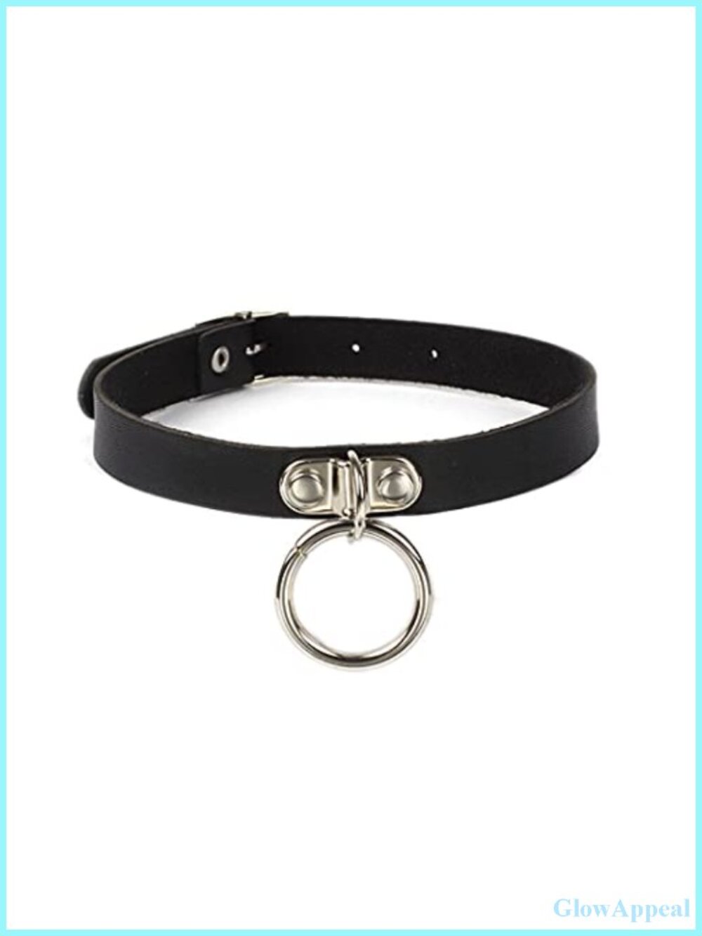 Gothic Geometric Choker Necklace Artificial Leather Alloy Lobster Clasp Women